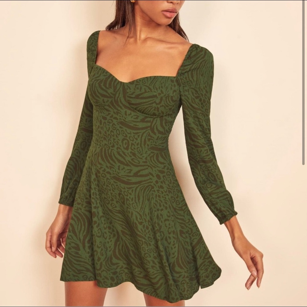 Reformation Mochi Dress (jungle) size 4